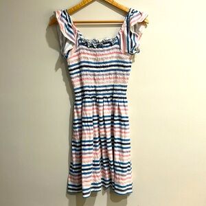 Crewcuts - cotton ruffle sleeve ruched bodice dress - size XL